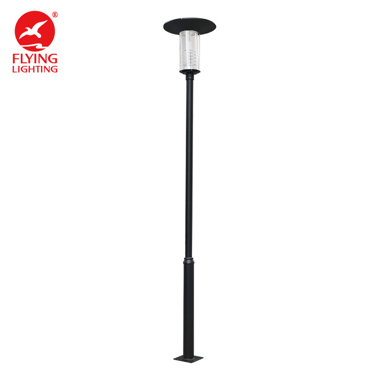 10 Ft Garden Disk Light with Pole IP65 Waterproof Solar Lawn Deck Light Outdoor Led Warm White Solar garden light