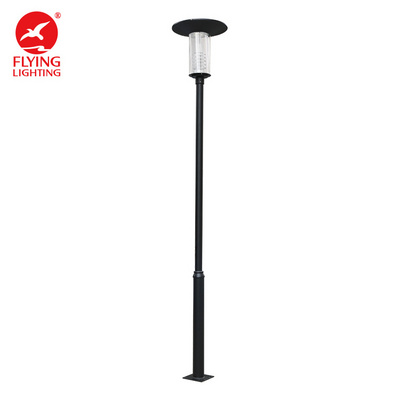 10 Ft Garden Disk Light with Pole IP65 Waterproof Solar Lawn Deck Light Outdoor Led Warm White Solar garden light