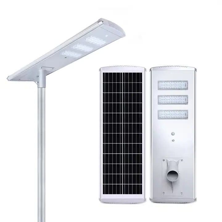 Outdoor Waterproof IP65 100w 150w 200w 300w Aluminum Integrated All In One LED Solar Street Lights With Pole