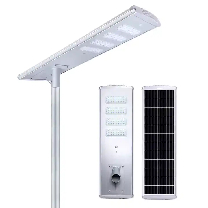 Outdoor Waterproof IP65 100w 150w 200w 300w Aluminum Integrated All In One LED Solar Street Lights With Pole