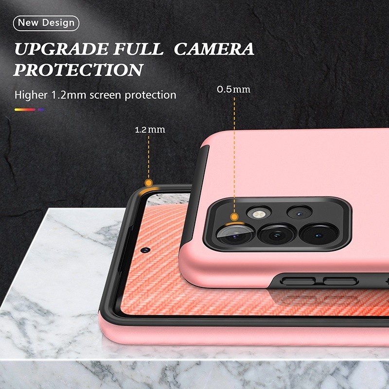 Light Weight Magnetic TPU PC Phone Case for Samsung Galaxy A72 Cover with Ring Holder