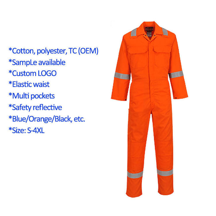 Flame Resistant Clothing Work Wear Men Mining Fire Proof Retardant Overall Coveralls Hi Vis Safety Uniforms Reflective Workwear