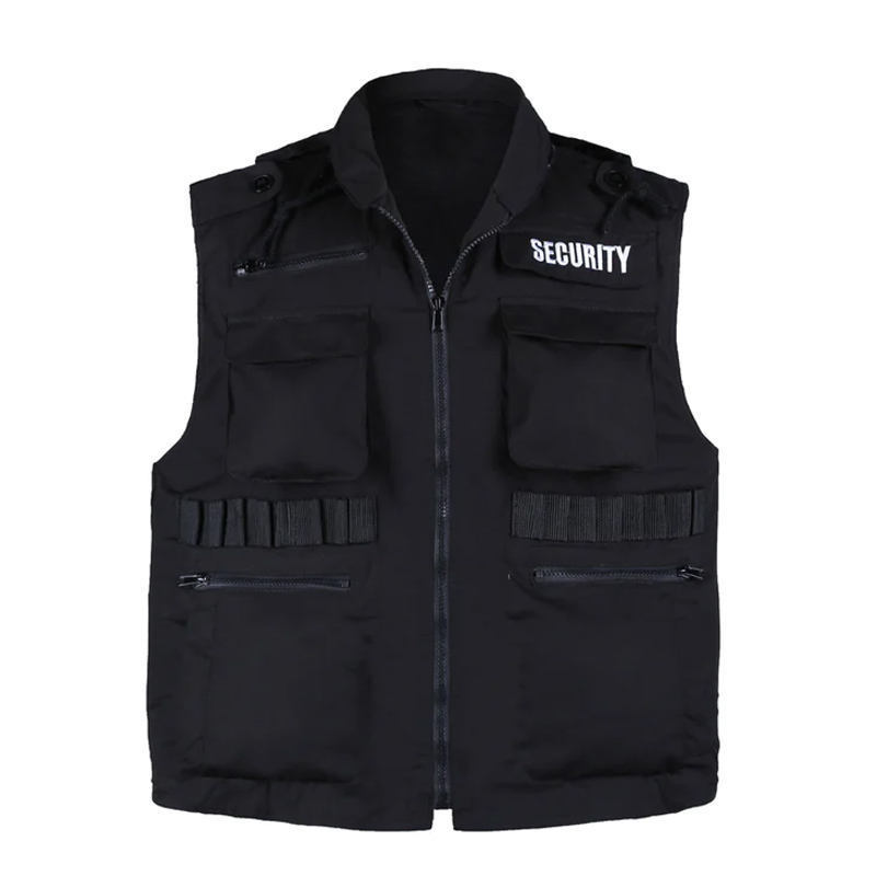 Custom Logo High Quality Men Tactical Security Oxford Fabric Strong Material Jacket Construction Work Hi Vis Reflective Vest