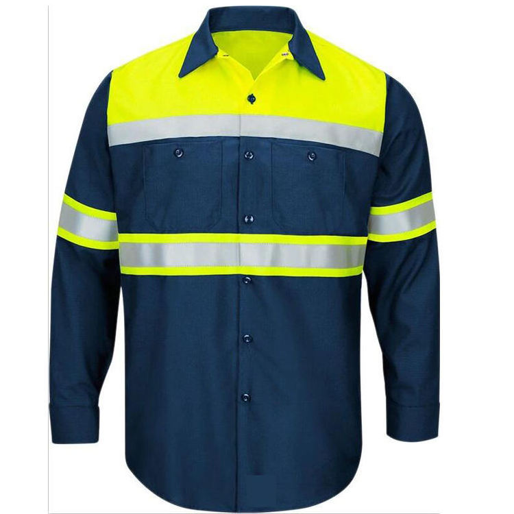 Factory Direct Delivery Safety Reflective Jacket Customized Safety Work Shirt High Visibility Reflective Workwear