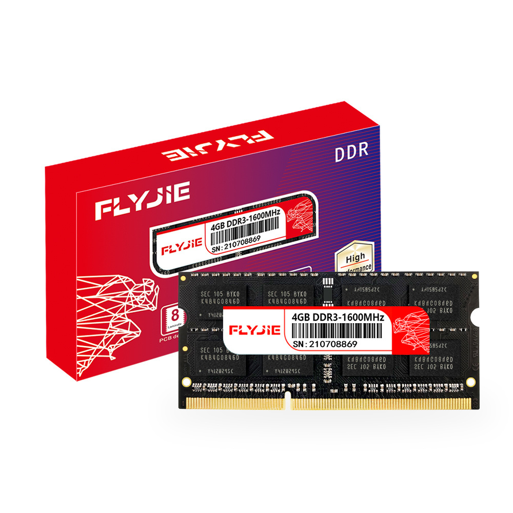 FLYJIE Wholesale 1.35V 1.5V DDR3 Memoria RAM 8GB 1600MHz 1333MHz DDR 3 RAM 4GB SoDIMM Memory For Laptop