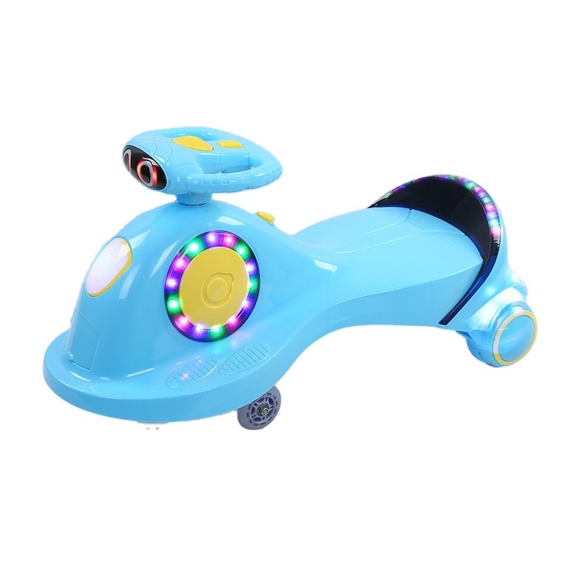 Professional Manufacture Child Butterfly Steering Wheel Colorful Ride On Toy Wiggle Kids Swing Car