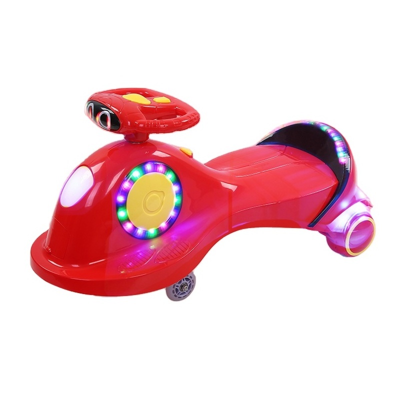 Professional Manufacture Child Butterfly Steering Wheel Colorful Ride On Toy Wiggle Kids Swing Car