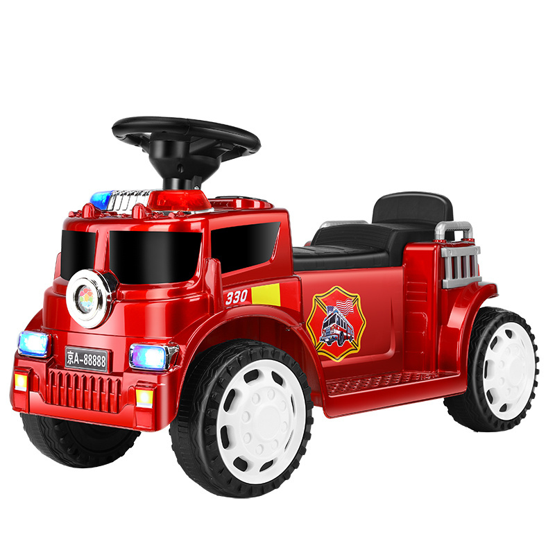 Children's toy car boy simulation car model fire car 2021 new single electric single drive engineering vehicle rescue vehicle