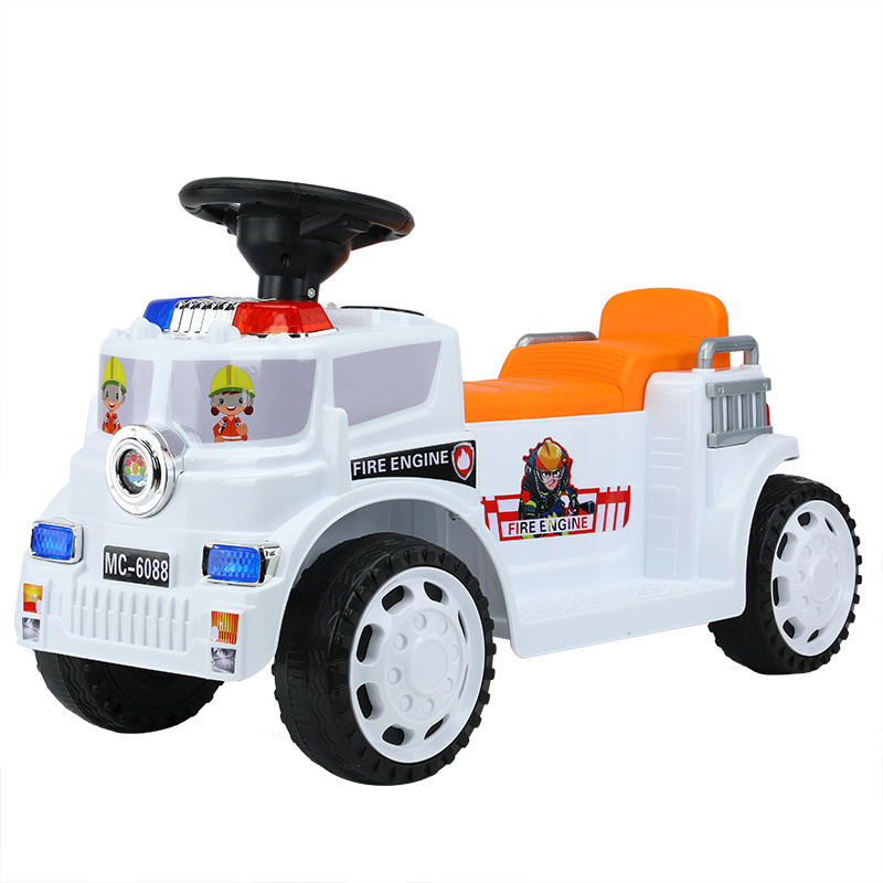 Children's toy car boy simulation car model fire car 2021 new single electric single drive engineering vehicle rescue vehicle