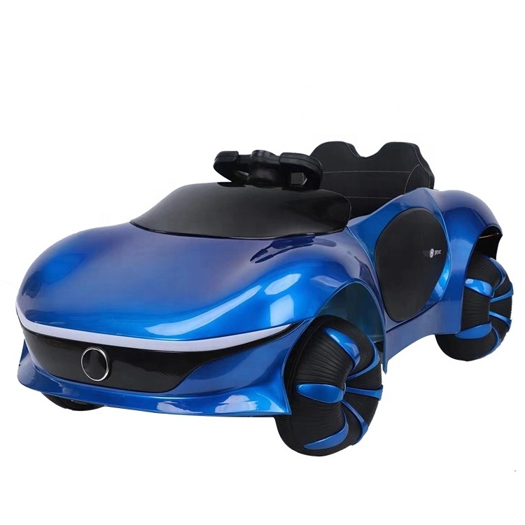 Factory four-wheel remote control charging battery wheel with light kids electric car