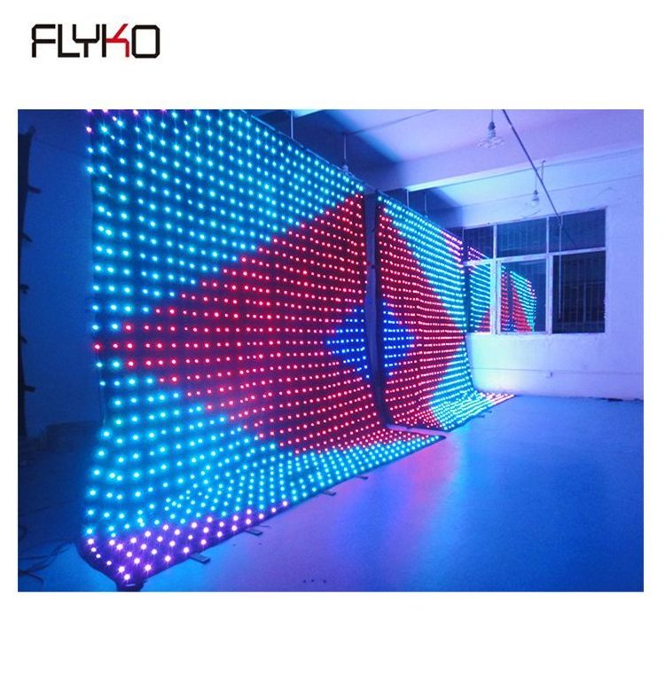 new products P120mm  4x4m 2pcs Stage effect light vision Led curtain no gap indoor used nightclub spot led lights party items