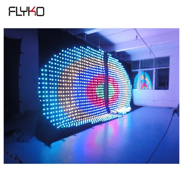 new products P120mm  4x4m 2pcs Stage effect light vision Led curtain no gap indoor used nightclub spot led lights party items