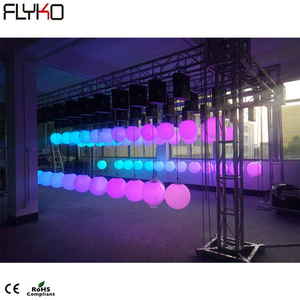 Amusement color changing light hanging lifting DMX LED kinetic ball pendant led light motorized led lifting light ball