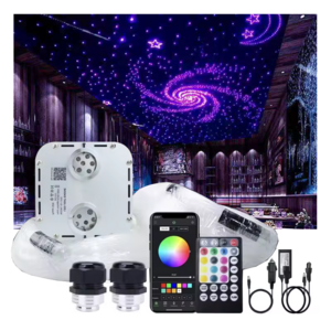 RGBW Smart Led fiber optic starry sky light with WIFI APP Remote Control Waterproof Fiber Optic Curtain Light