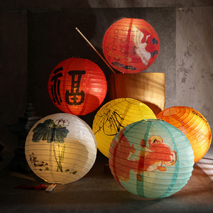 2023 Original Chinese Japanese Paper Lantern for Chinese Oriental Style Paper Hanging Lanterns for Home Banquet Party Decoration