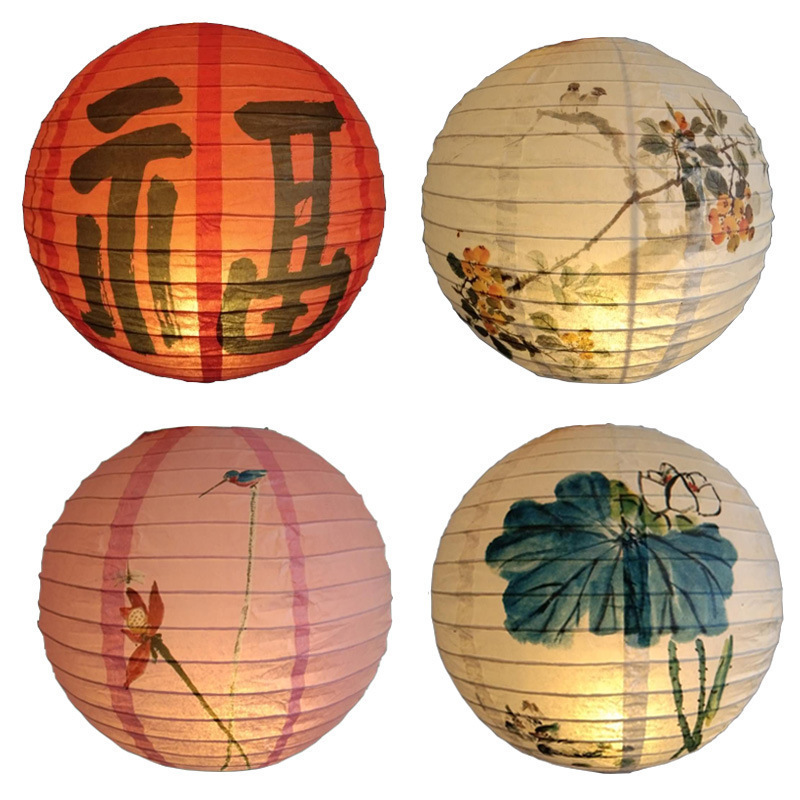 2023 Original Chinese Japanese Paper Lantern for Chinese Oriental Style Paper Hanging Lanterns for Home Banquet Party Decoration