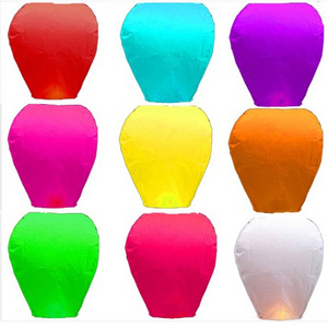 Origin Export Environmental Sky Flying Lantern Oval Diamond Heart Shape Colorful  Wishing Paper Lantern