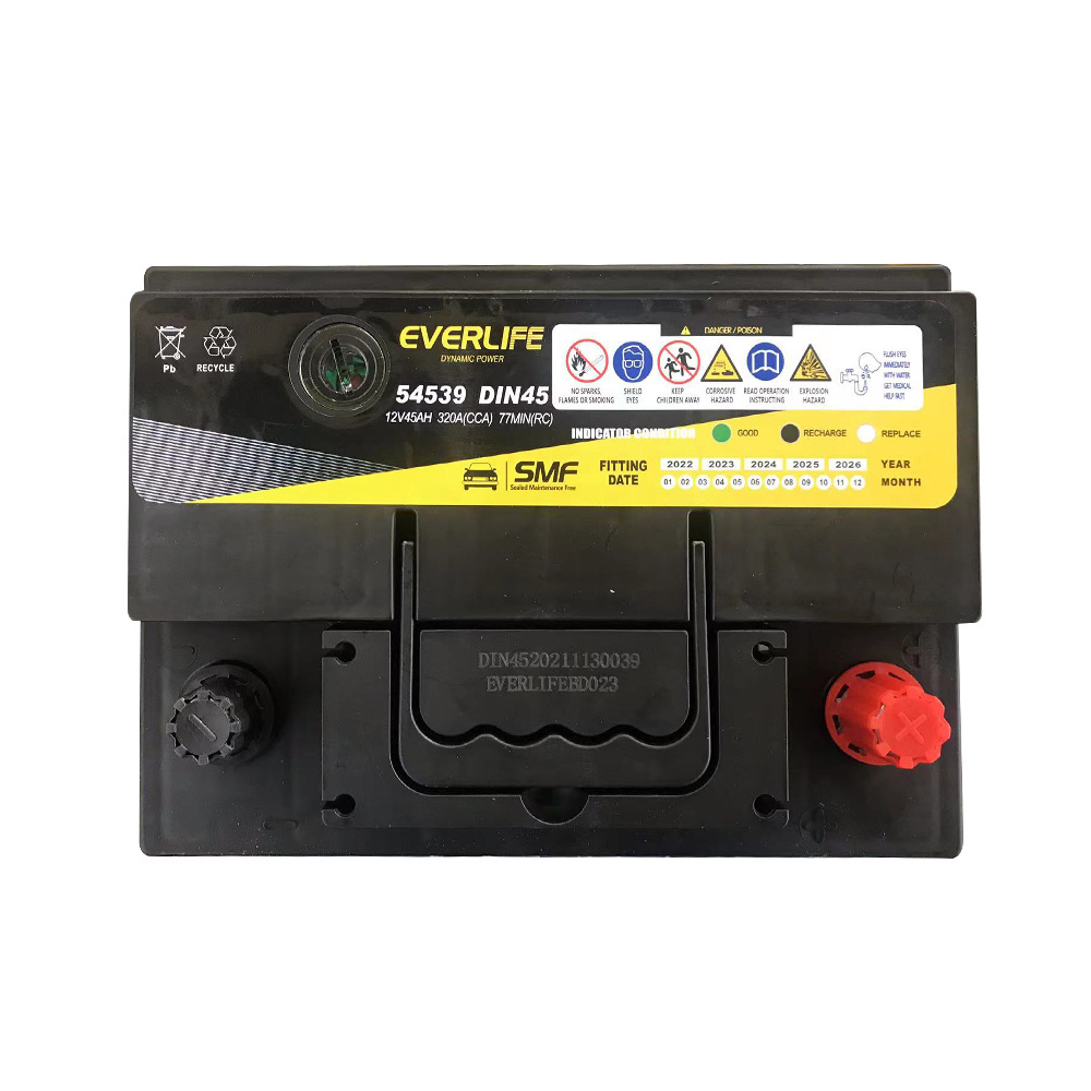 High quality china auto battery DIN45  45ah lead acid manufacture car battery starter battery Germany car