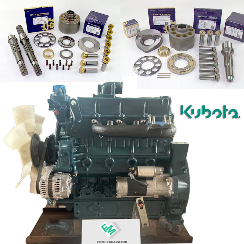 FOMI Made In Japan D1105-T D1105-T-EU1 Kubota 4 Cylinder Diesel D1105 Engine 24.1KW 3000RPM For Excavator Parst