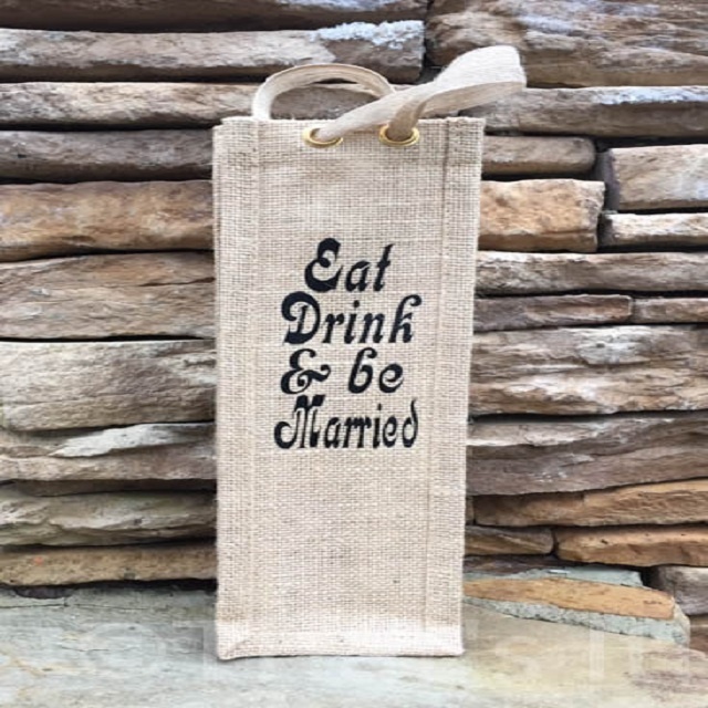 Hot New Products Custom Make Jute wine Bottle Bag Jute Wine Bag With PVC Window Available In All Custom Sizes