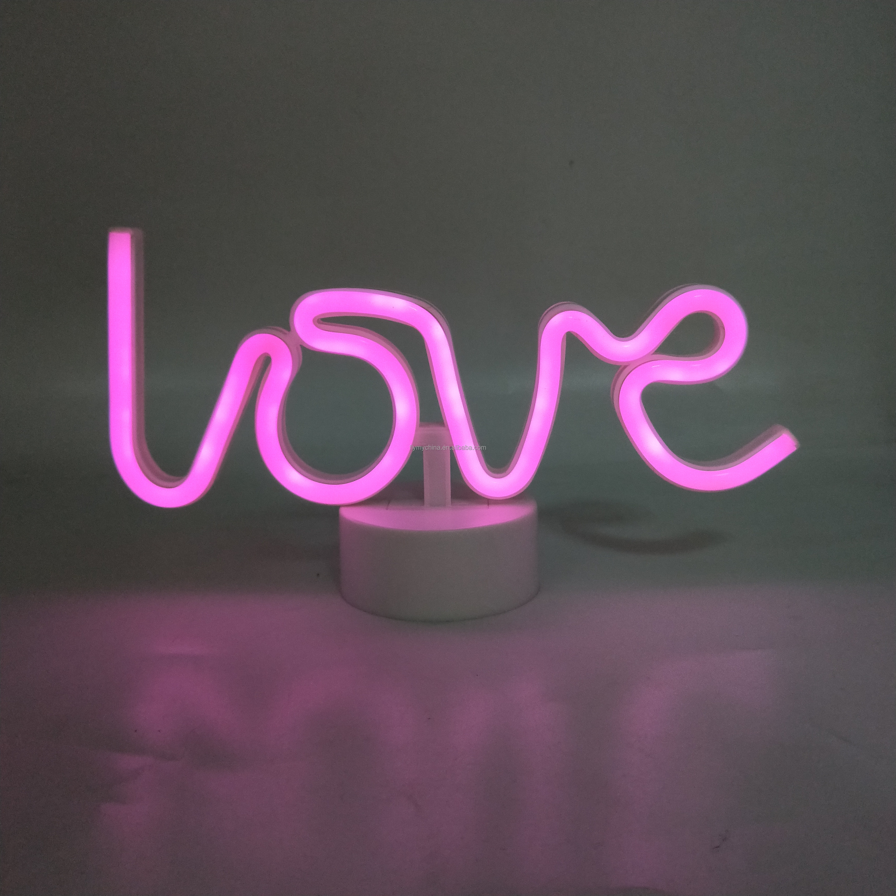 LED Neon Lights Love Shape Night Light Sign Lamp Battery  Powered Nightlight for Indoor Christmas Wedding Birthday