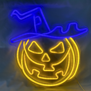 Neon Sign pumpkin face Led Sign for Wall Decor Neon Lights for Bedroom and party decoration