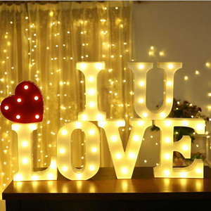 3D Led Marquee Letter Lights and Numbers Light Up 26 Alphabet Letters Sign Birthday Wedding Party Night Lamp