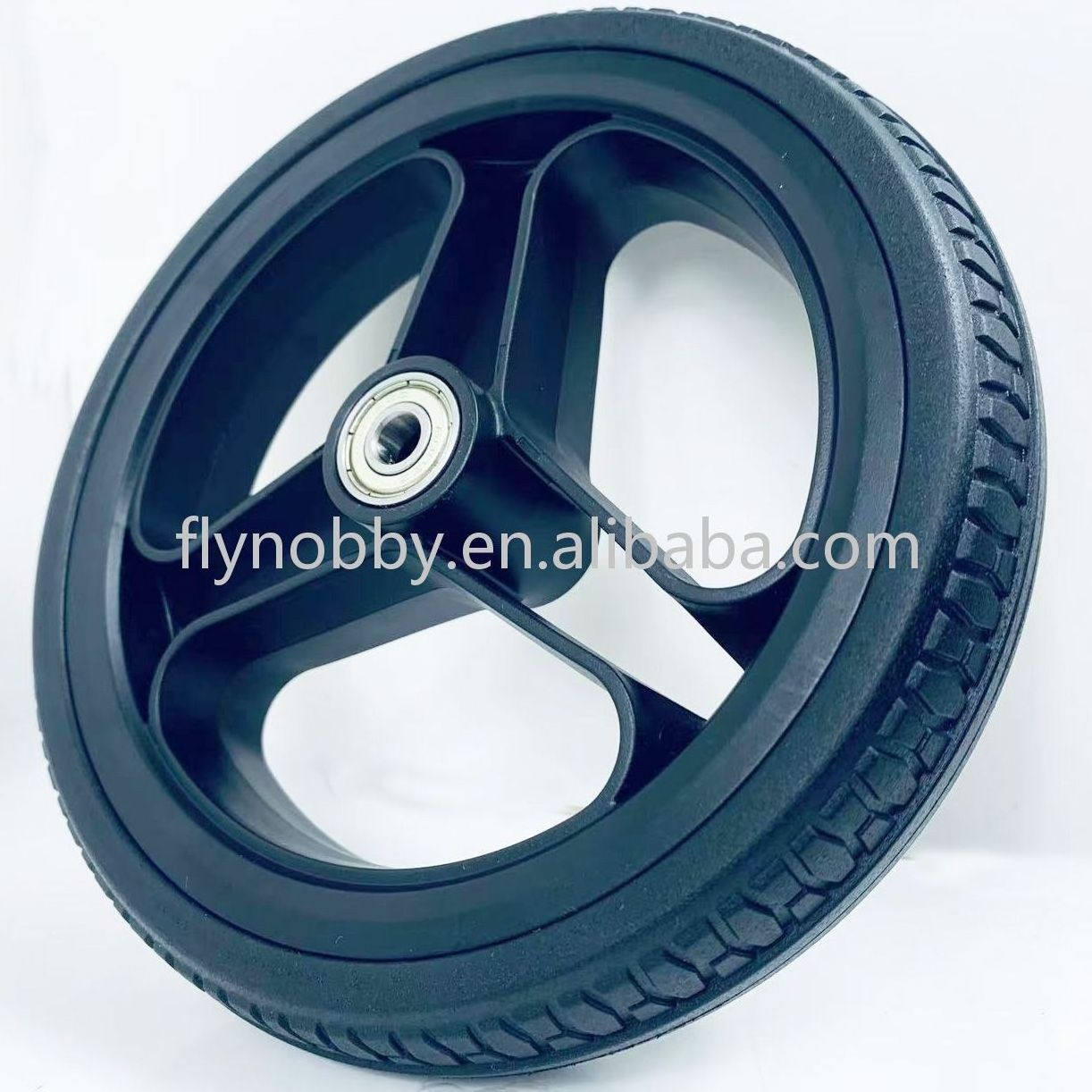 7 inch plastic spoke wheel pu foam caster wheel for outdoor cart