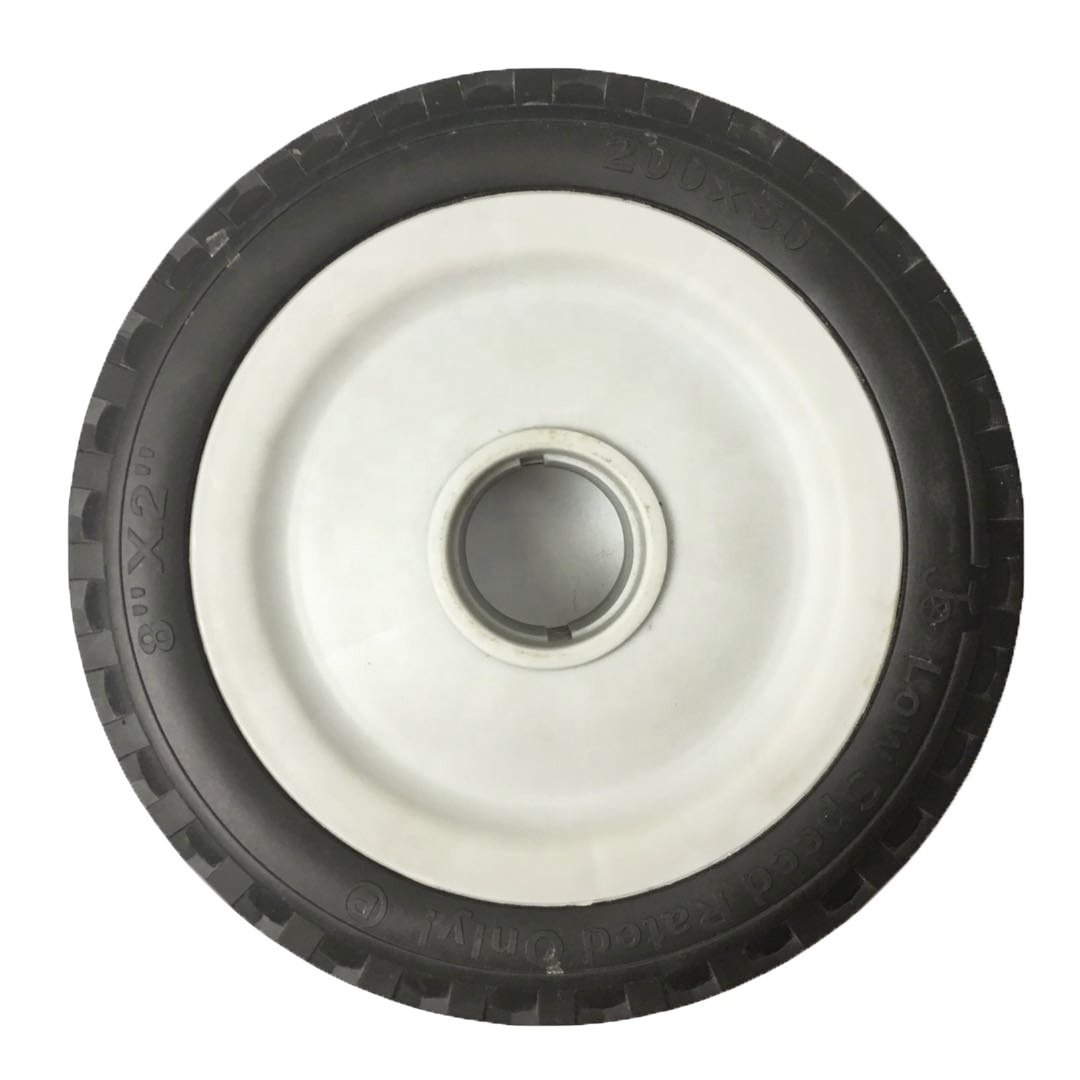 10inch truck trolley cart wheel with solid rubber tire