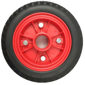 9-10 inch solid rubber wheels hand truck or garden trailer wheel