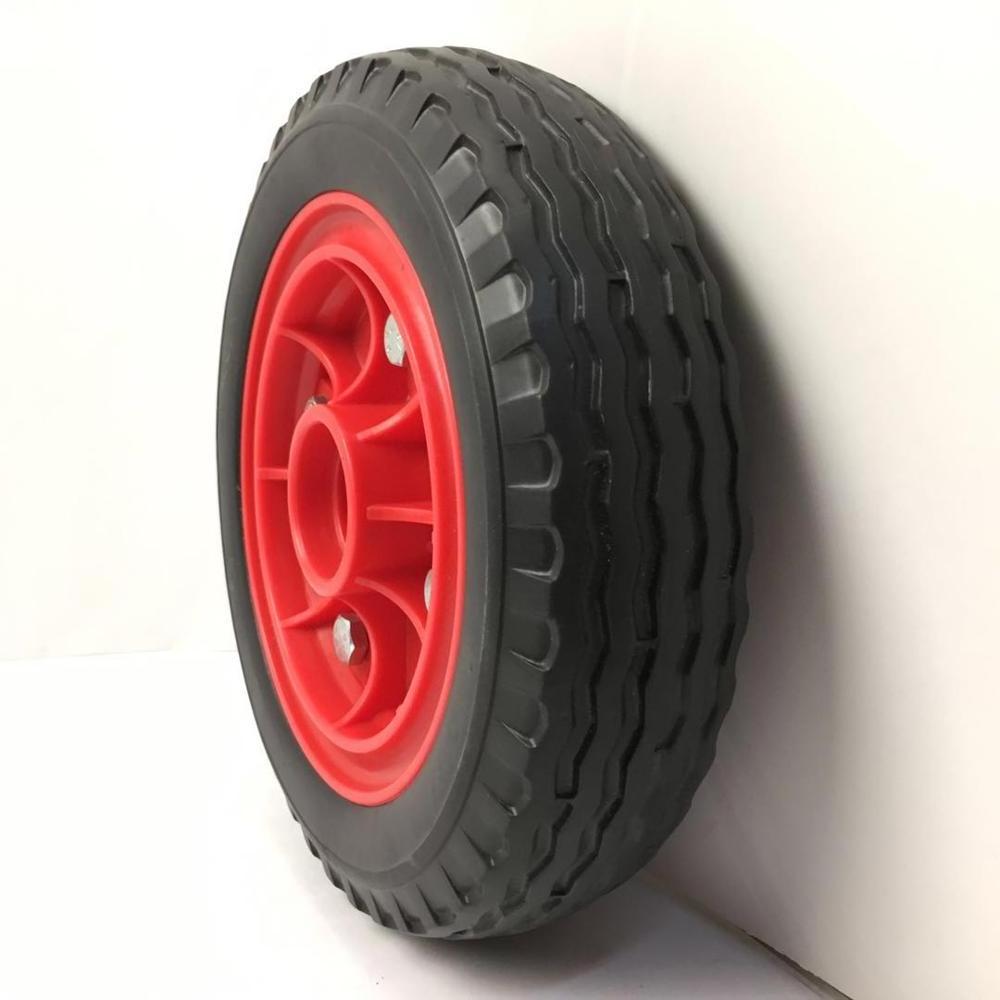 9-10 inch solid rubber wheels hand truck or garden trailer wheel