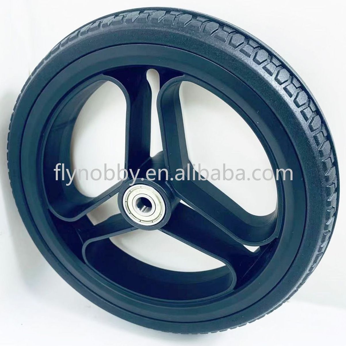 7 inch plastic spoke wheel pu foam caster wheel for outdoor cart