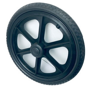 16 inch PU tire with plastic PP hub wheel for wheelchair