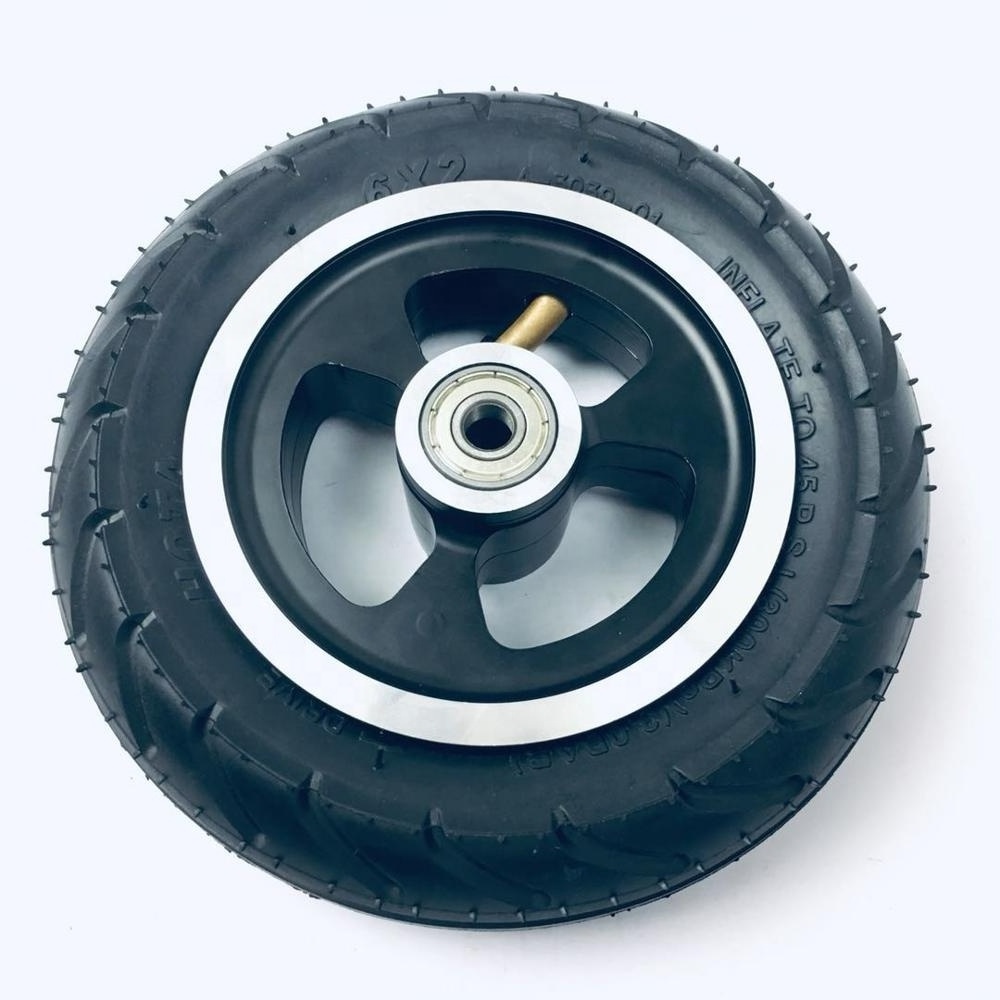 6x2 scooter wheel pu foam tire aluminum hub for electric scooter