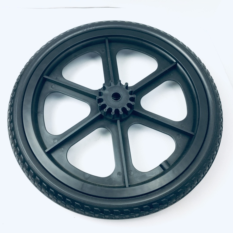 16 inch PU tire with plastic PP hub wheel for wheelchair