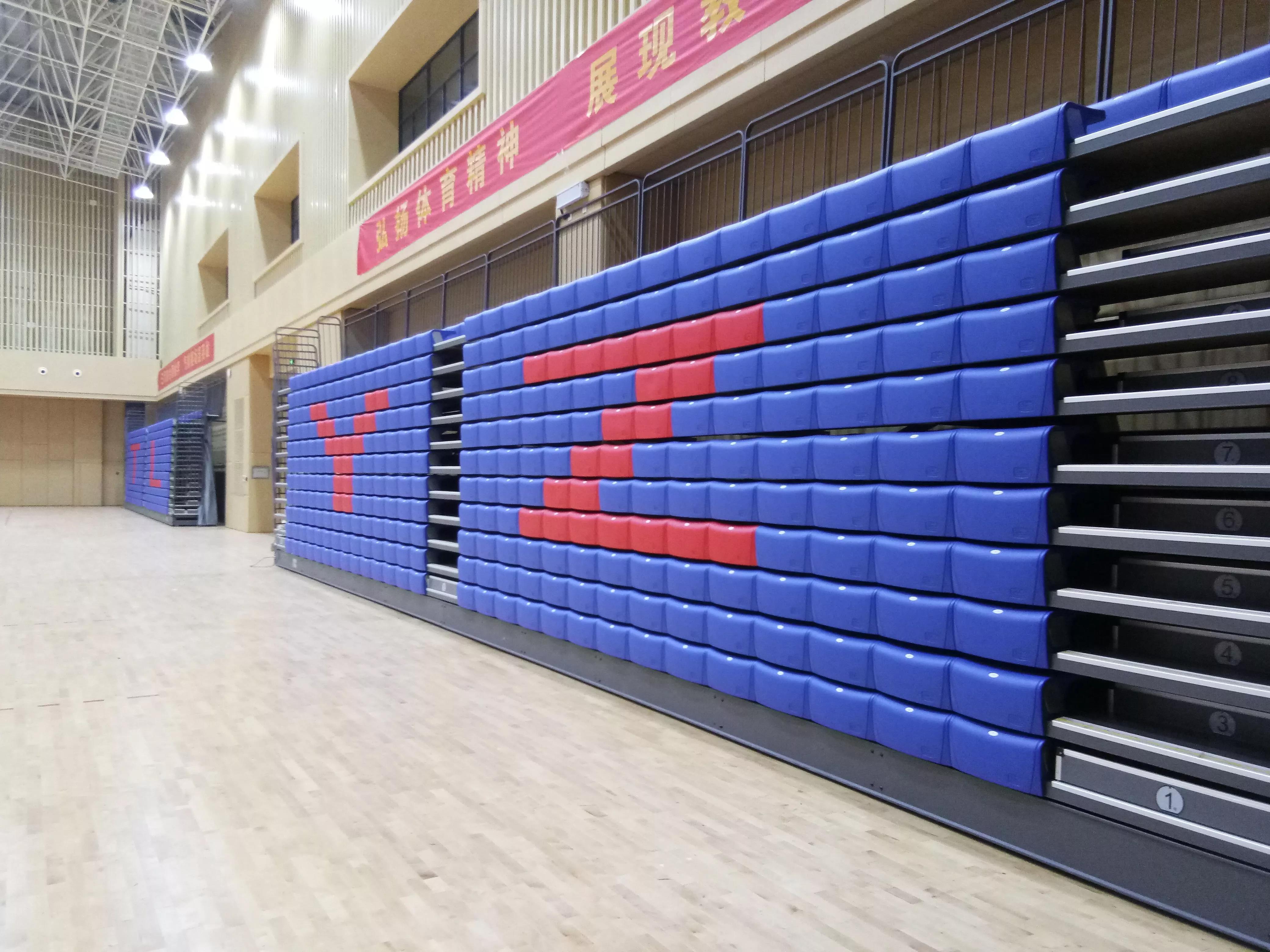 2024 Factory Price Competitive Price Indoor Retractable Bleacher Telescopic Seating Gym Bleachers