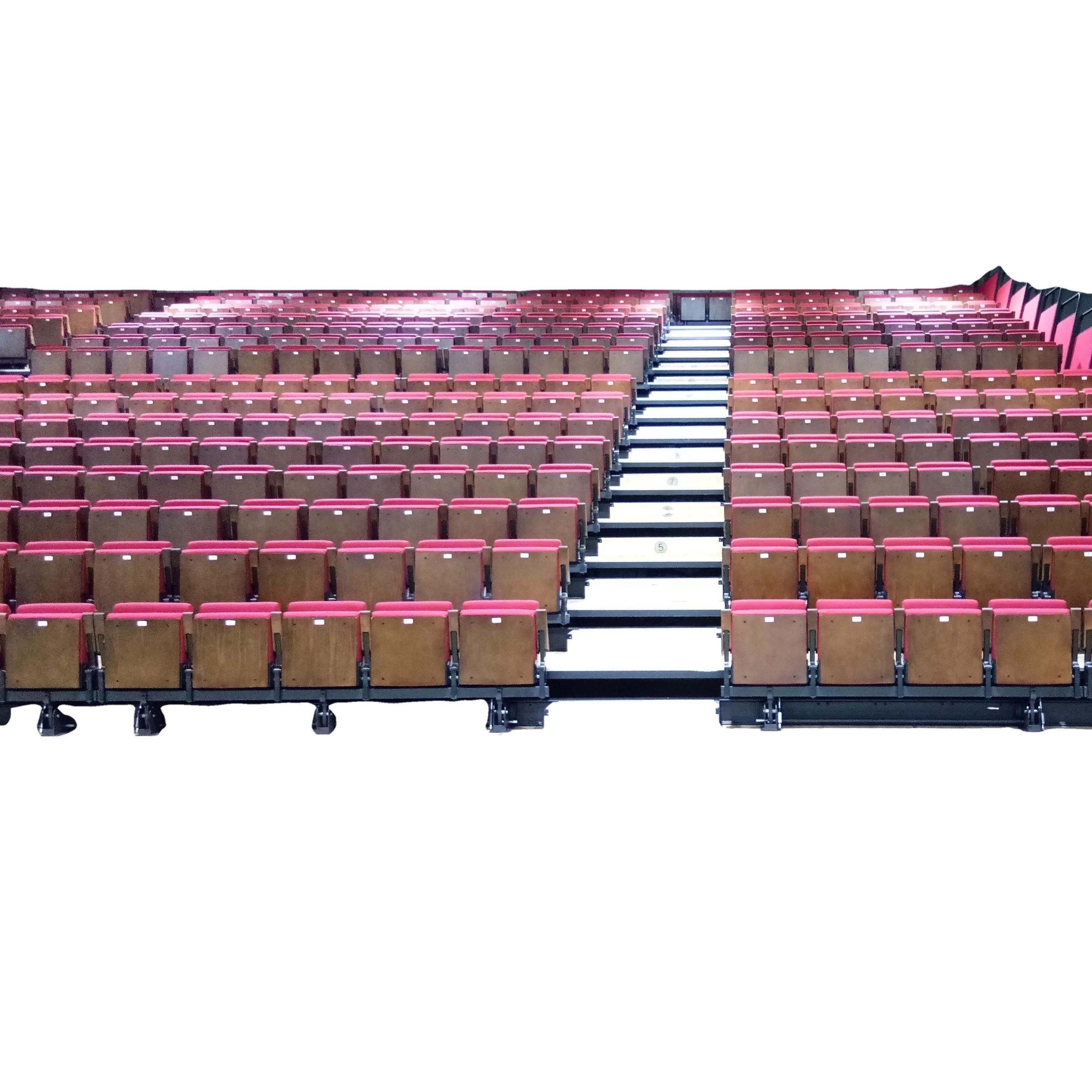 Telescopic Bleacher Electric Grandstand Retractable Seating Solution System with Fabric Chair