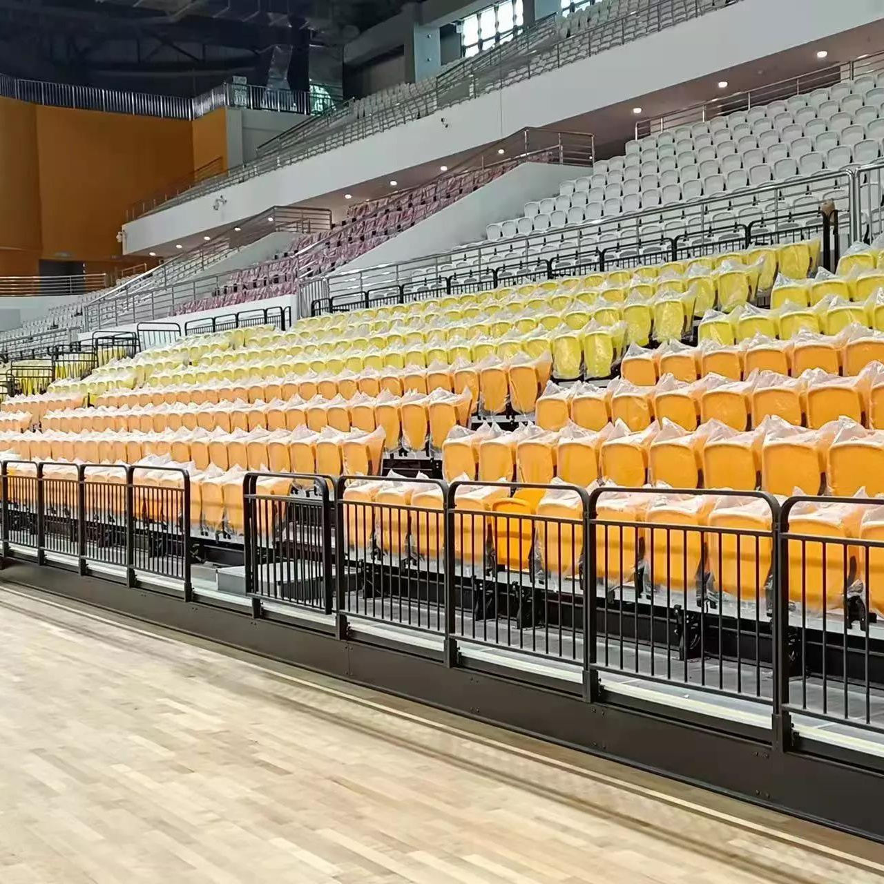 Factory Customized UV Stable Anti-aging Sports Retractable Bleachers for Stadium and Hall Telescopic Seating