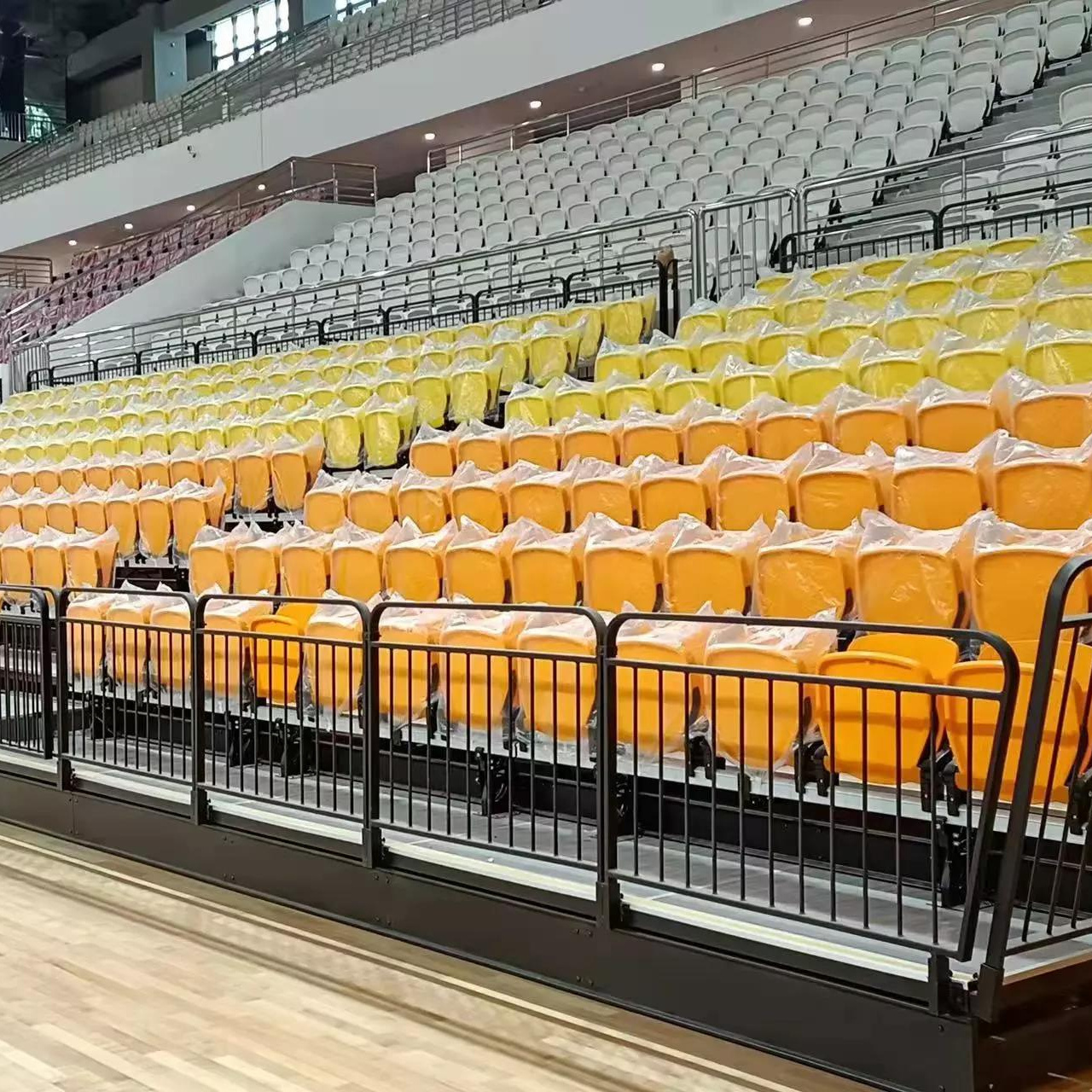 Customized Full-automatic Anti-aging Cheap Factory Price Retractable Bleachers for Stadium and Hall Telescopic Seating