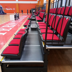 2024 Modern Design Retractable Bleacher Tribune PP Material Folding Stadium Seats Telescopic Bleachers Gym School Theater Use