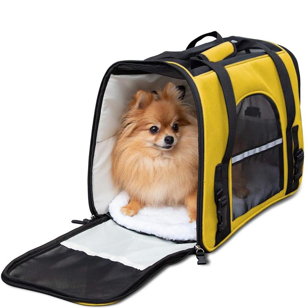 Airline Approved Pet Carrier Soft-Sided Carriers for Small Medium Cats and Dogs Air-Plane Travel On-Board Under Seat Carrying