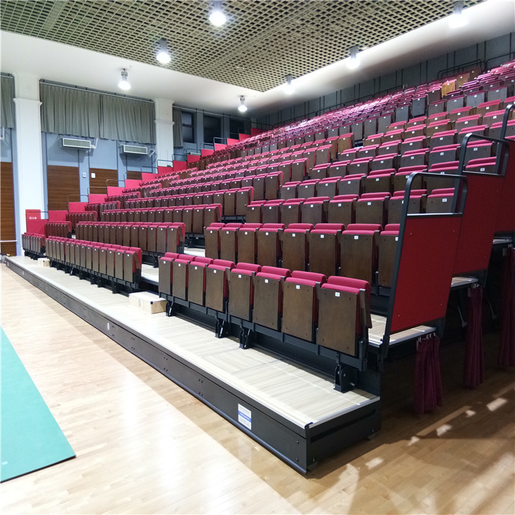 Indoor Telescopic Seating System Mobile Bleachers And Stadium Retractable Seat