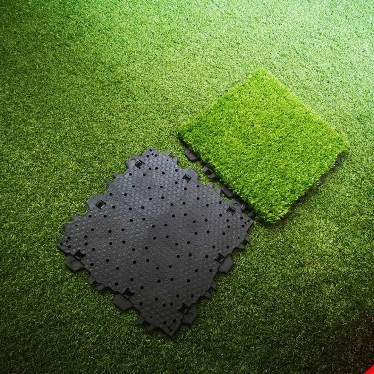 2022 USA America Fake Grass interlock artificial grass tile for sports flooring