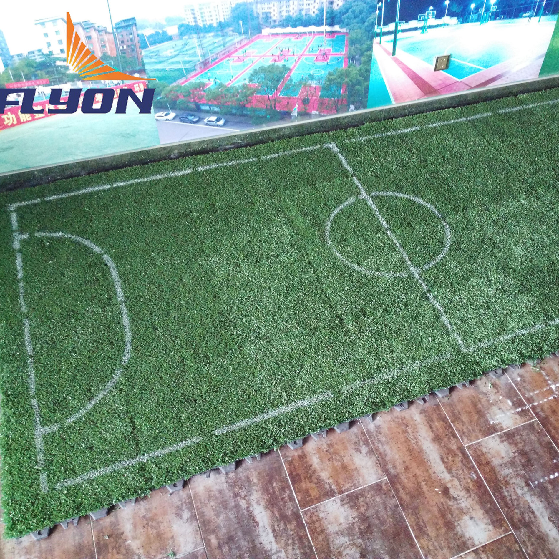 2022 USA America Fake Grass interlock artificial grass tile for sports flooring