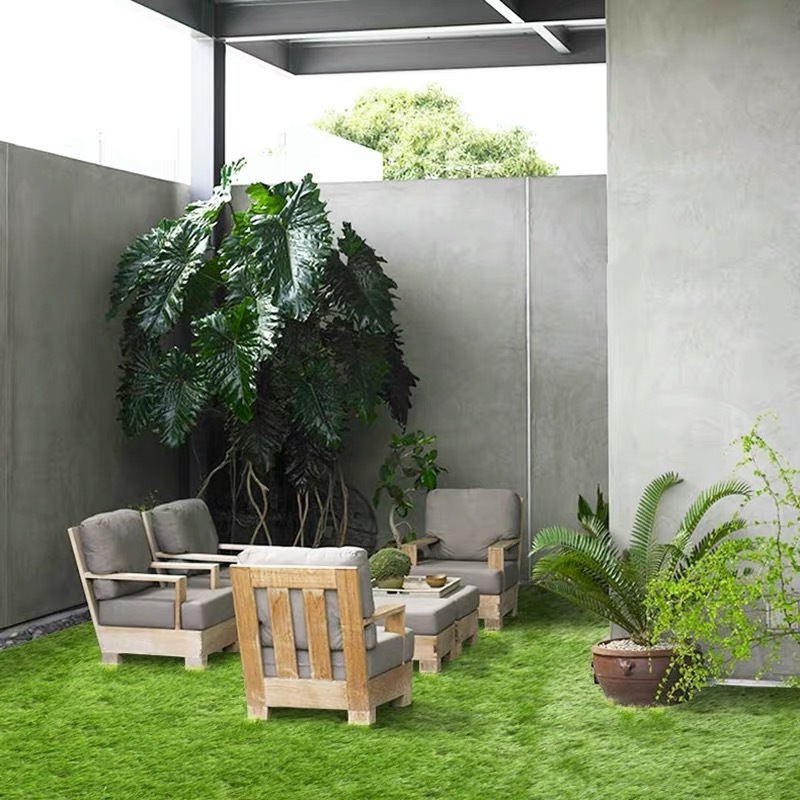 Artificial Grass Interlocking Tiles for Balcony and Garden Decoration Grass Floor Deck Tile