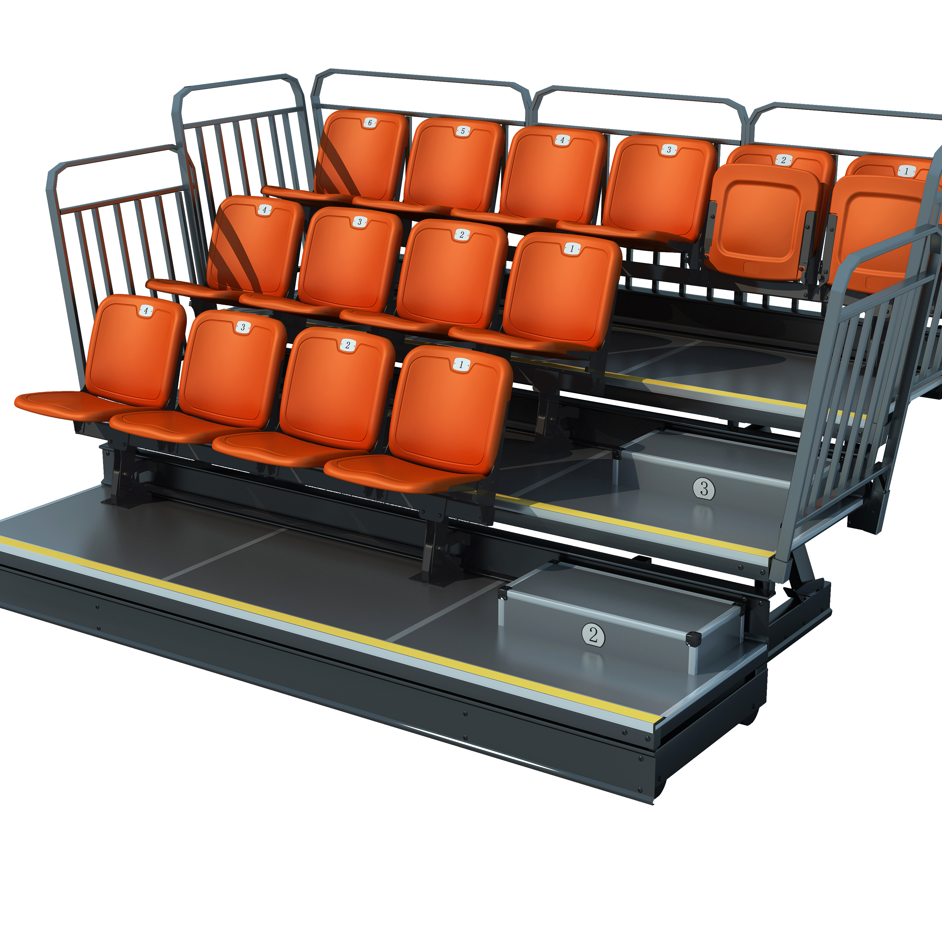 High Quality Retractable Seats Stadium Cushion Seat Portable Grandstand Seating