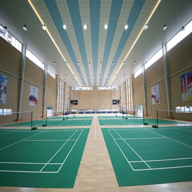 Flyon good quality adhesive vinyl flooring badminton court mat and vinyl sport court mat