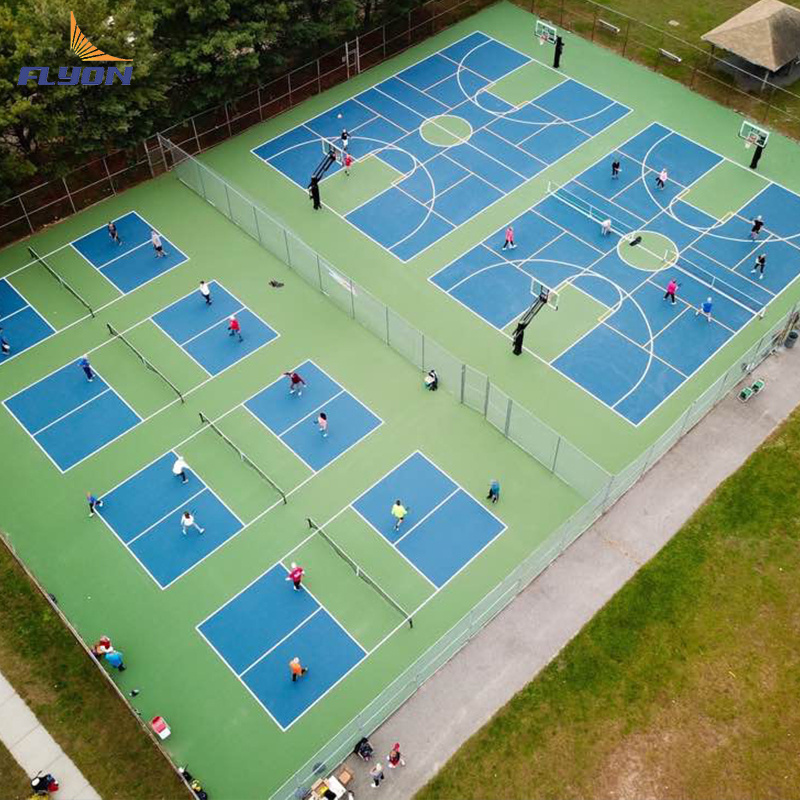 Tennis Court Prefabricated Flooring Professional 44*20ft Full Size Court Flooring Mat Roll Pickleball Flooring