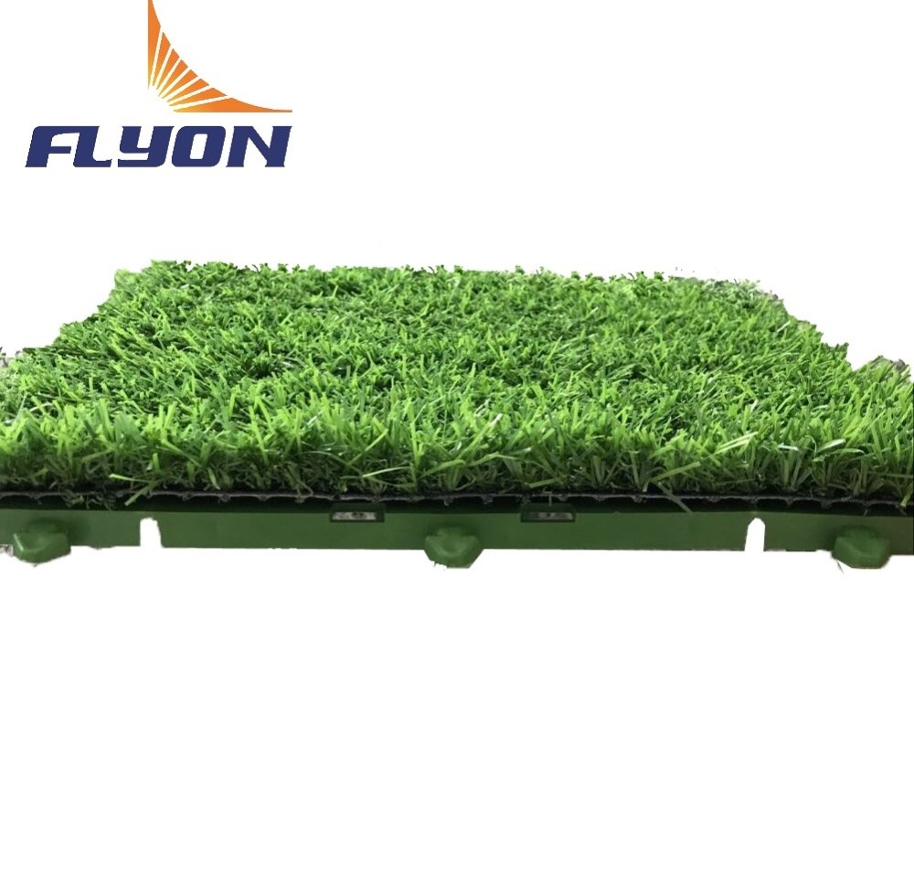 removable football grass PP interlocking modular artificial grass sport court tile modular plastic floor tiles