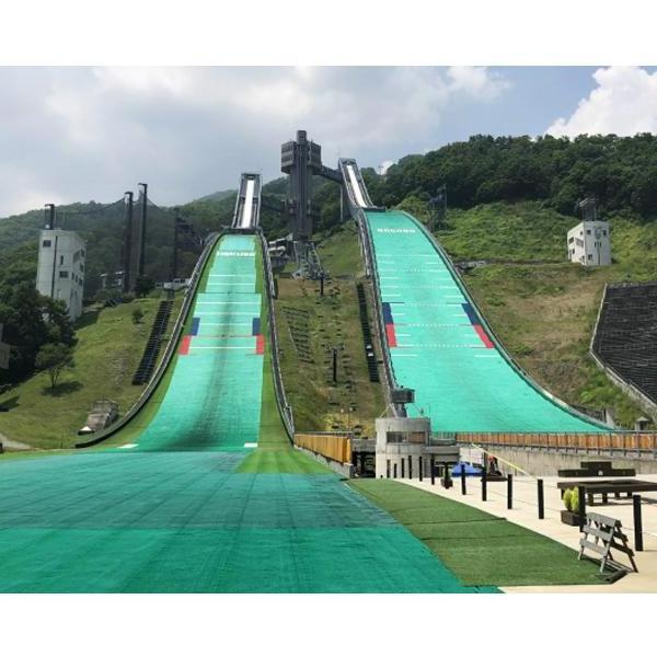 White Artificial Ski Grass For Dry Skiing Slope artificial grass turf